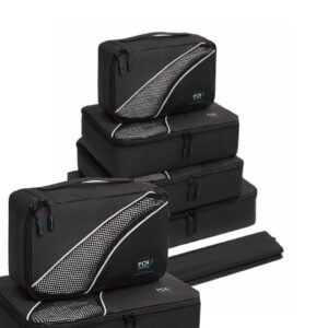 PCK Travel - Travel Organizer (Packing Cubes, 5 piece set, Black/Gradient Logo)
