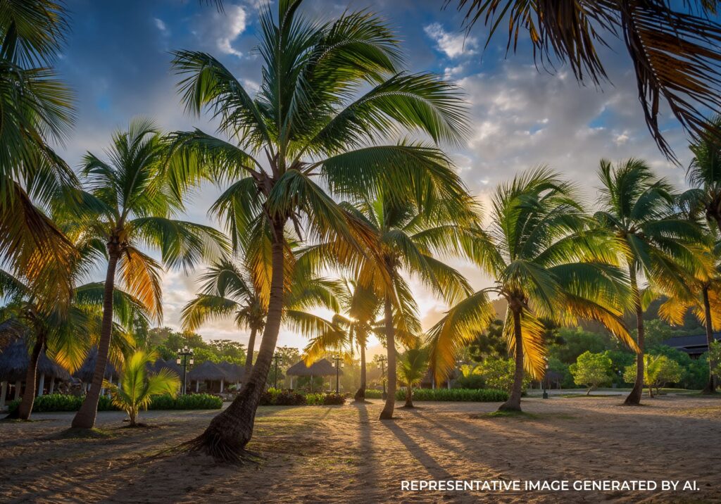 Palm Grove on Tropical Beach – Jamaica