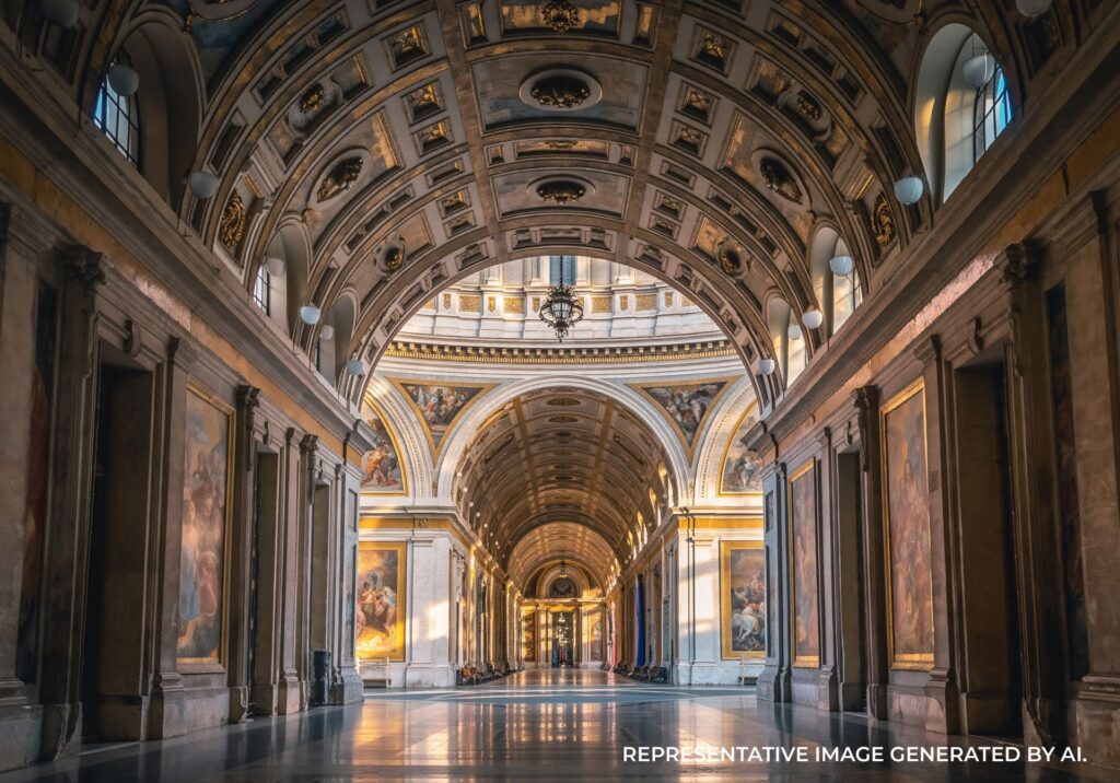 Ornate Basilica Interior - Rome, Italy