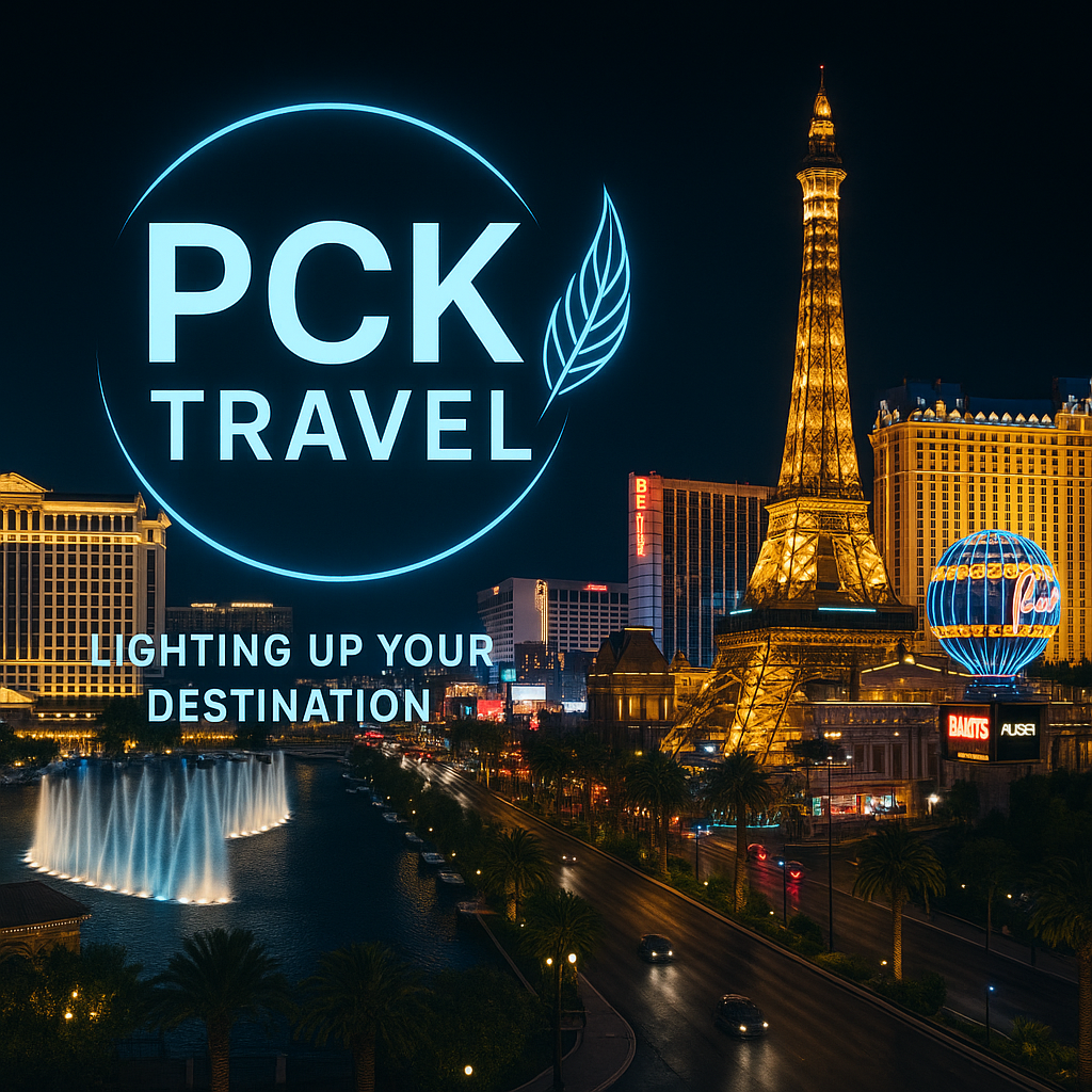City skyline at night representing destination guides and curated travel content