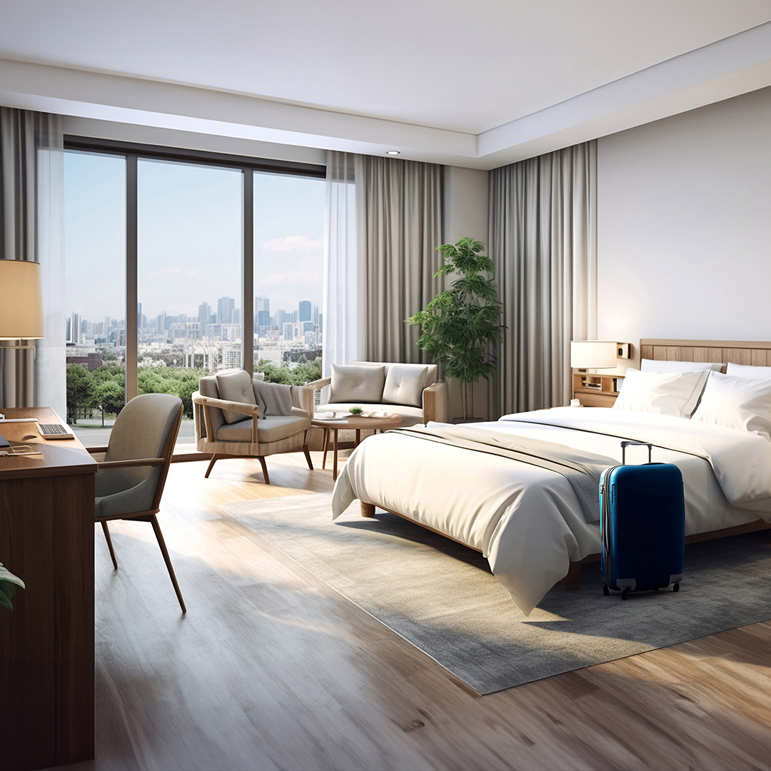 Luxury hotel suite representing private member hotel rates worldwide