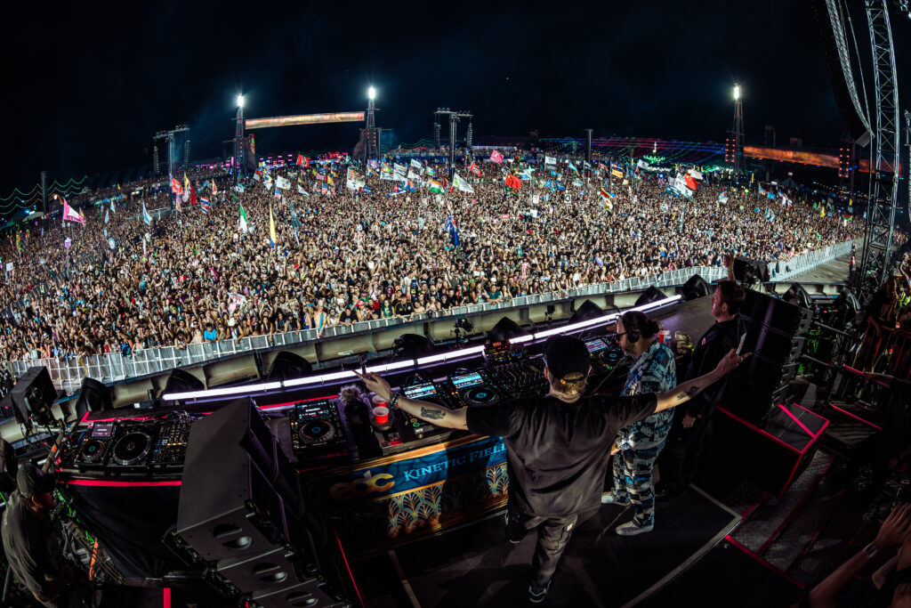 DJ performing to large crowd at Electric Daisy Carnival Las Vegas