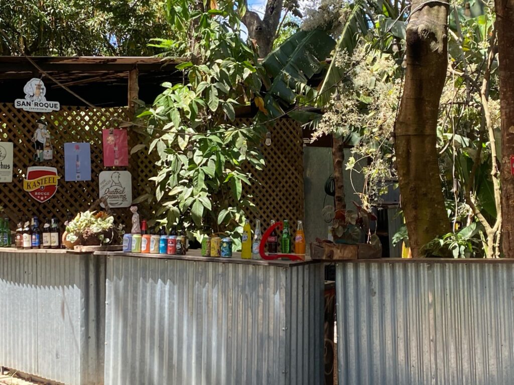 Colorful local building with plants and rustic exterior in a tropical destination