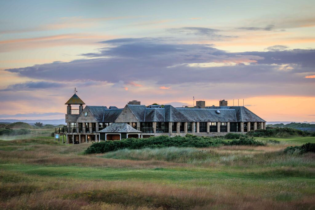 St Andrews Links Clubhouse overlooking the Old Course in Scotland.